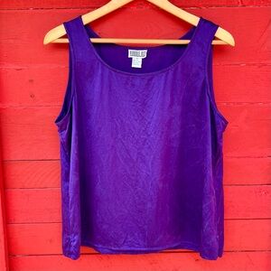 Vintage Robbie Bee silk deep purple tank top
